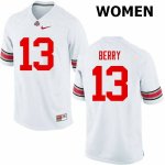 Women's Ohio State Buckeyes #13 Rashod Berry White Nike NCAA College Football Jersey Spring ZAT2844JC